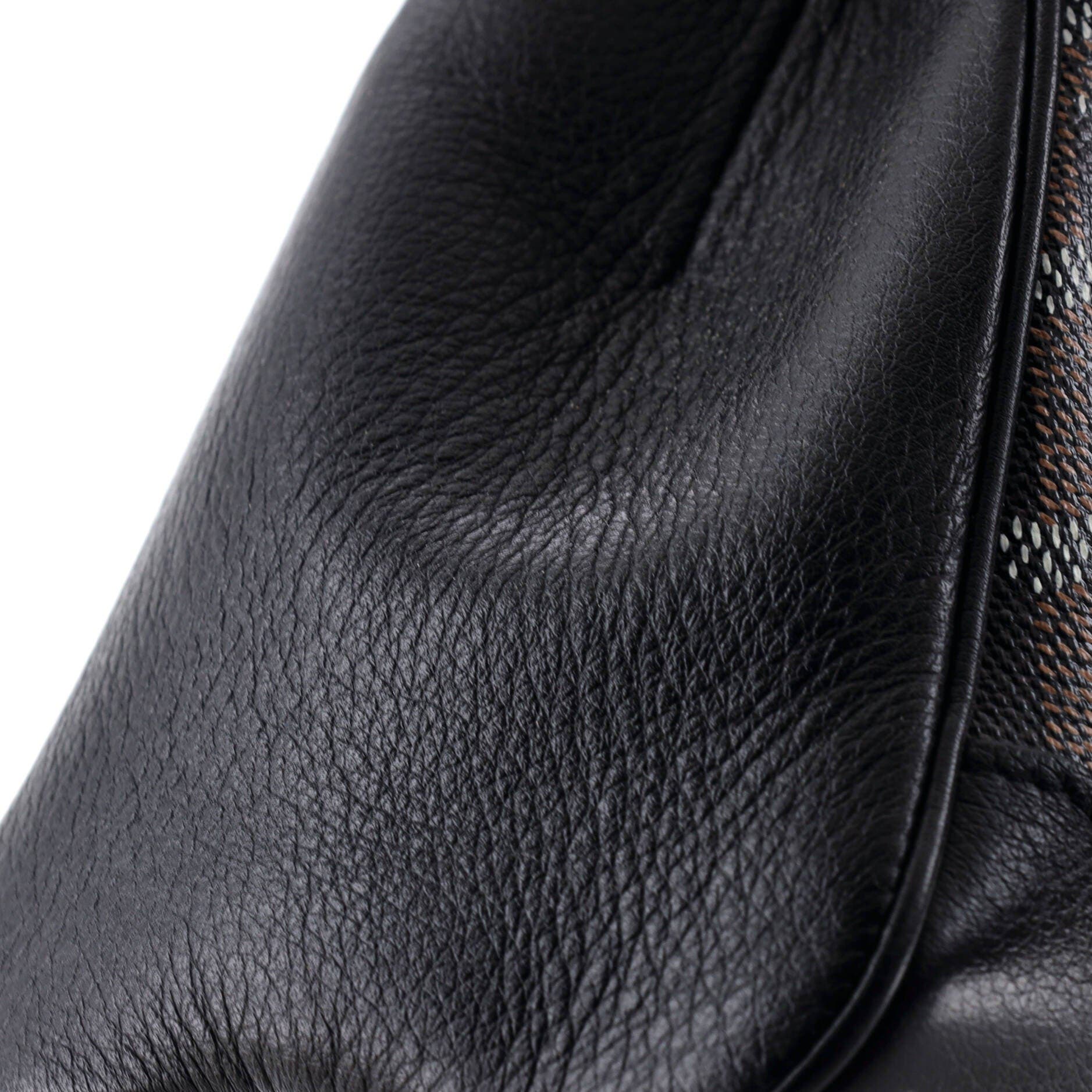 Pre-Owned Goyard Saigon Top Handle Bag Coated Canvas with Leather Mini, Alternate, color, Black