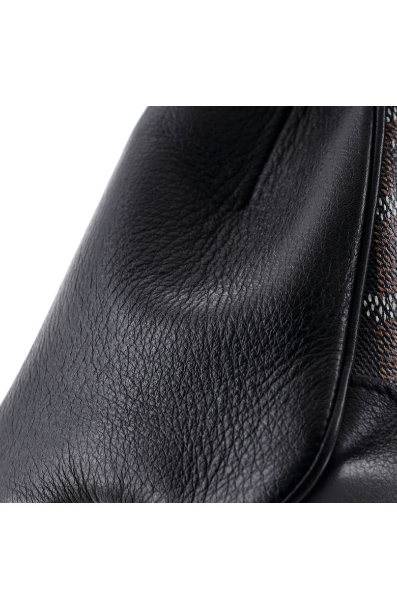 Pre-Owned Goyard Saigon Top Handle Bag Coated Canvas with Leather Mini, Alternate, color, Black