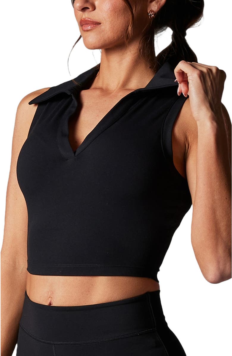 Tavi Polo Tank, Alternate, color, Ebony