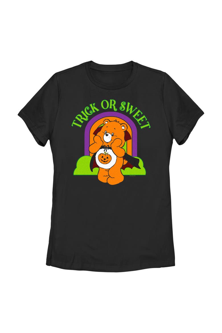 Women's Care Bears Halloween Trick Or Sweet  Graphic T-Shirt, Main, color, Black