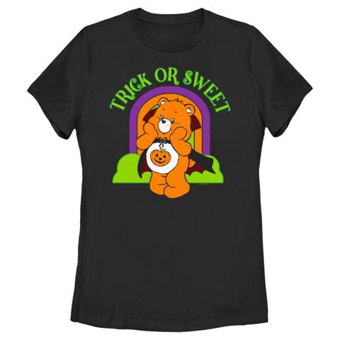 Women's Care Bears Halloween Trick Or Sweet  Graphic T-Shirt