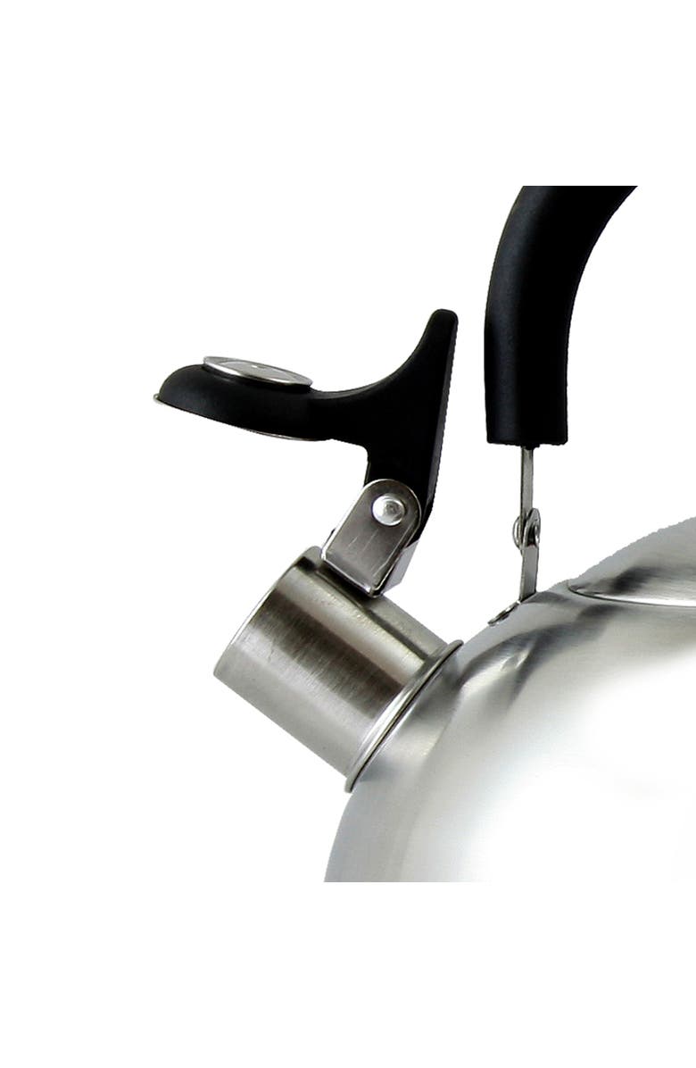 MR COFFEE Carterton 1.5 Qt Stainless Steel Whistling Tea Kettle, Alternate, color, Metallic Silver