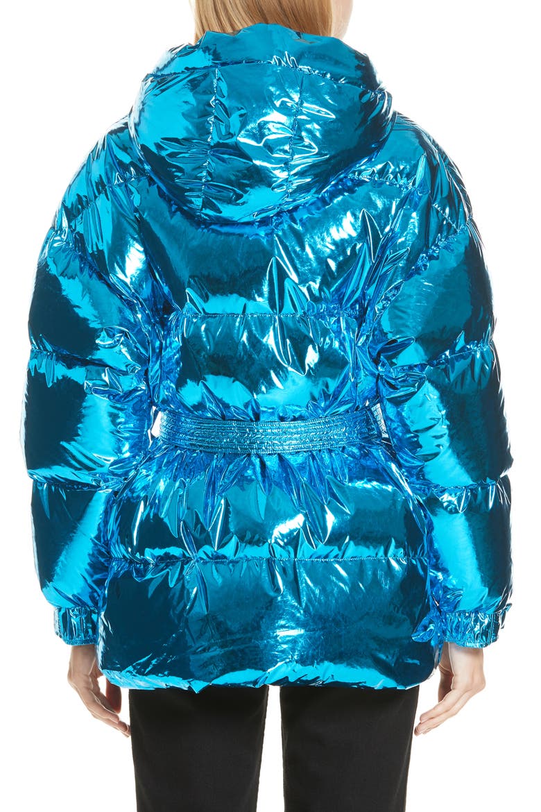 Michelin Hooded Down Puffer Coat, Alternate, color, BLUE FOIL