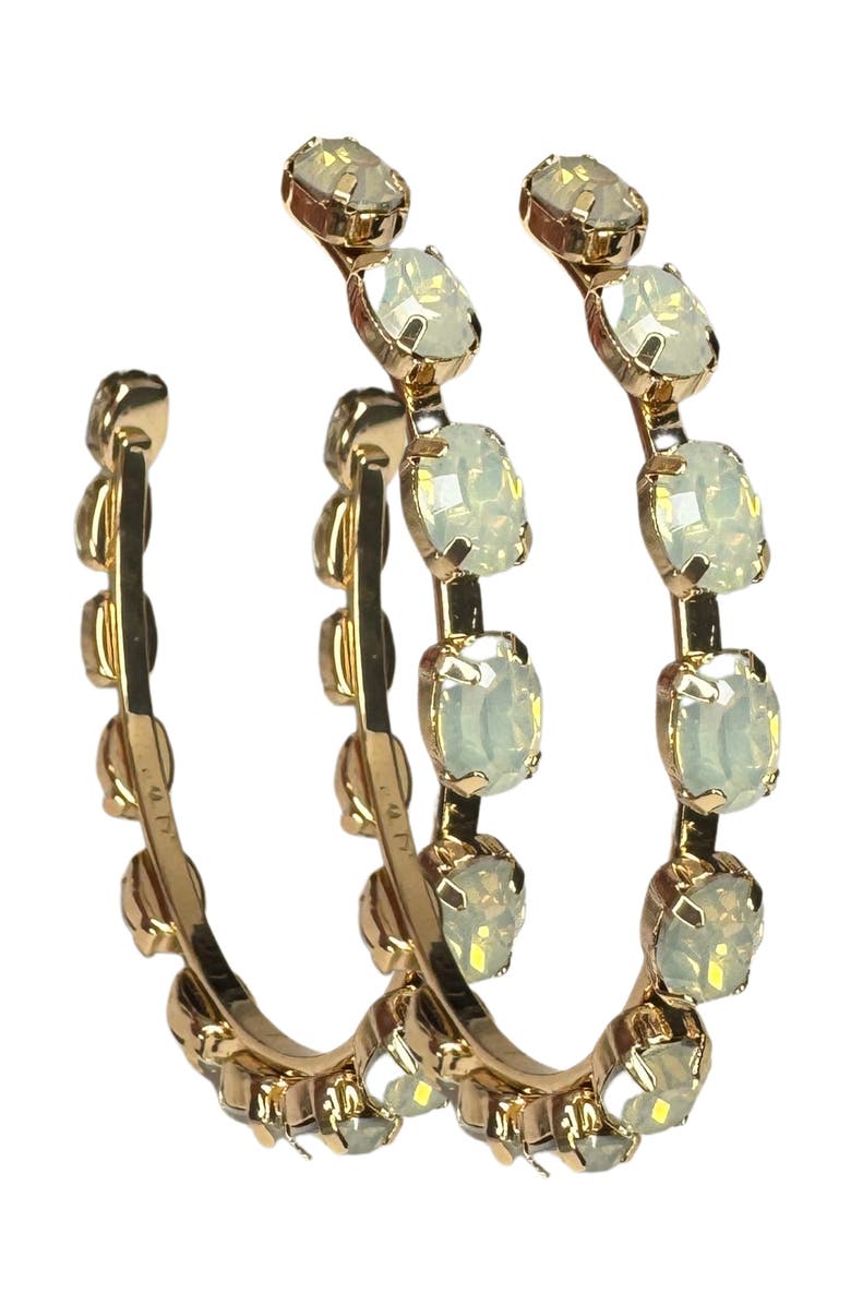 MacRae & Co. Crystal Hoop Earrings, Main, color, Ice Queen