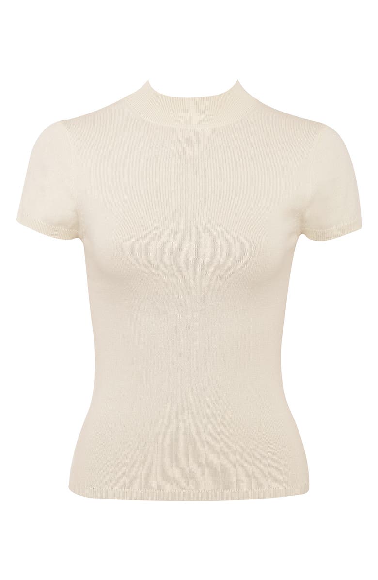 HOUSE OF CB Tamra Short Sleeve Sweater, Alternate, color, Ivory