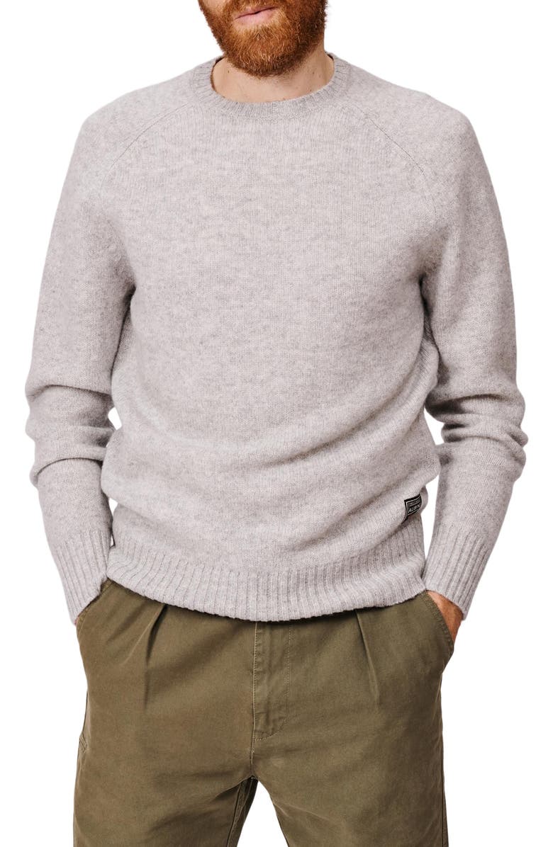 Aubin Prestwick Shetland Crew Neck Sweater, Alternate, color, Silver