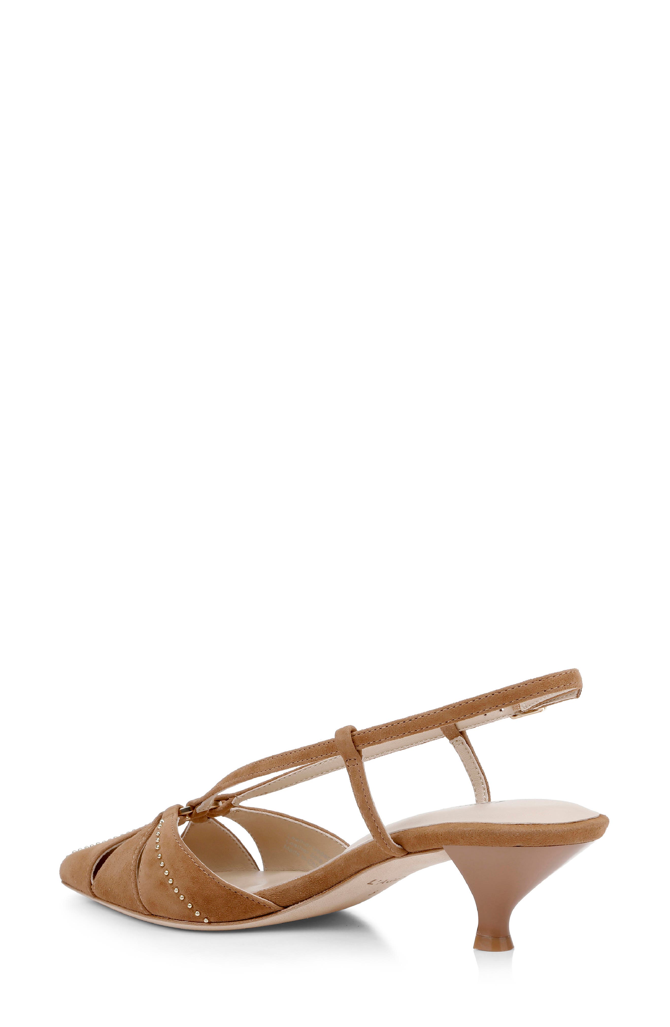 Adavi Pointed Toe Slingback Pump, Alternate, color, SAND SUEDE