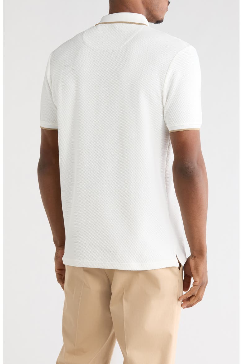 Textured Quarter Zip Polo, Alternate, color, WHITE
