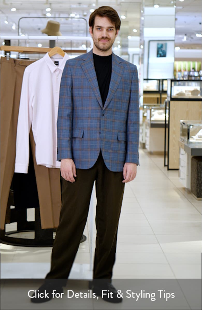 Hyperlight Soft Plaid Wool Sport Coat, sales video thumbnail