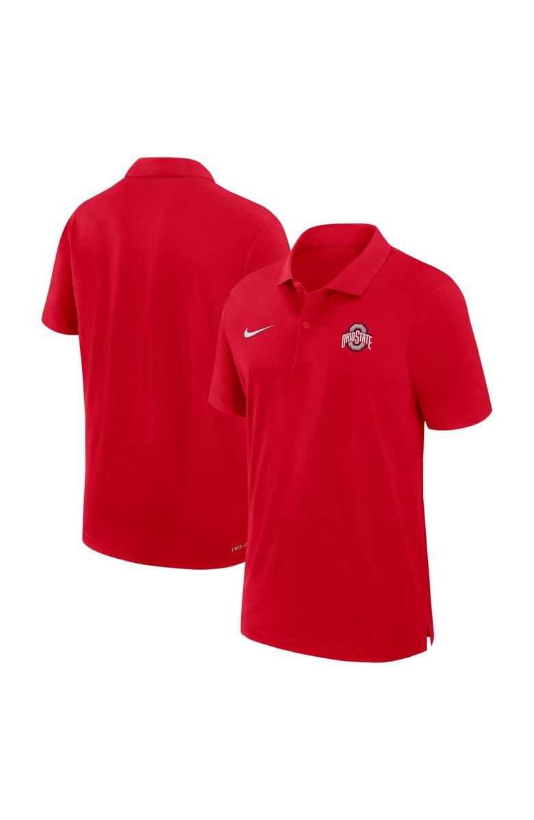 Nike Men's Nike Scarlet Ohio State Buckeyes 2024 Sideline Woven Performance Polo, Alternate, color, 