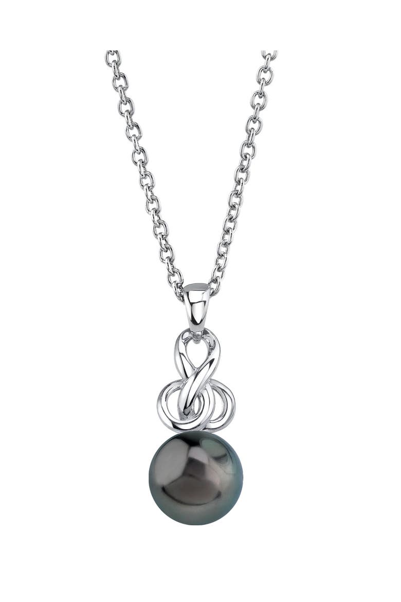 Tahitian South Sea Pearl Adrian Pendant, Main, color, Black Pearl