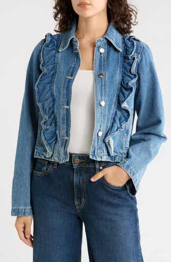 Ruffle Denim Jacket