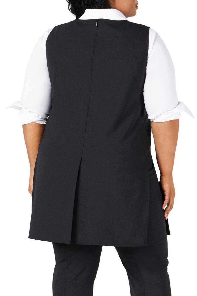 Combo Stretch Virgin Wool Tunic, Alternate, color, BLACK