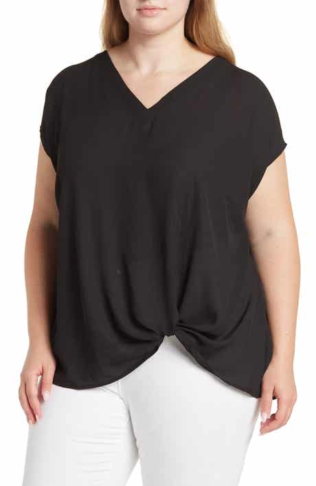 Pleione Twisted Hem Hi-Low Top