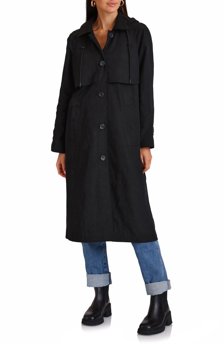 Avec Les Filles Relaxed Longline Water Resistant Raincoat, Main, color,