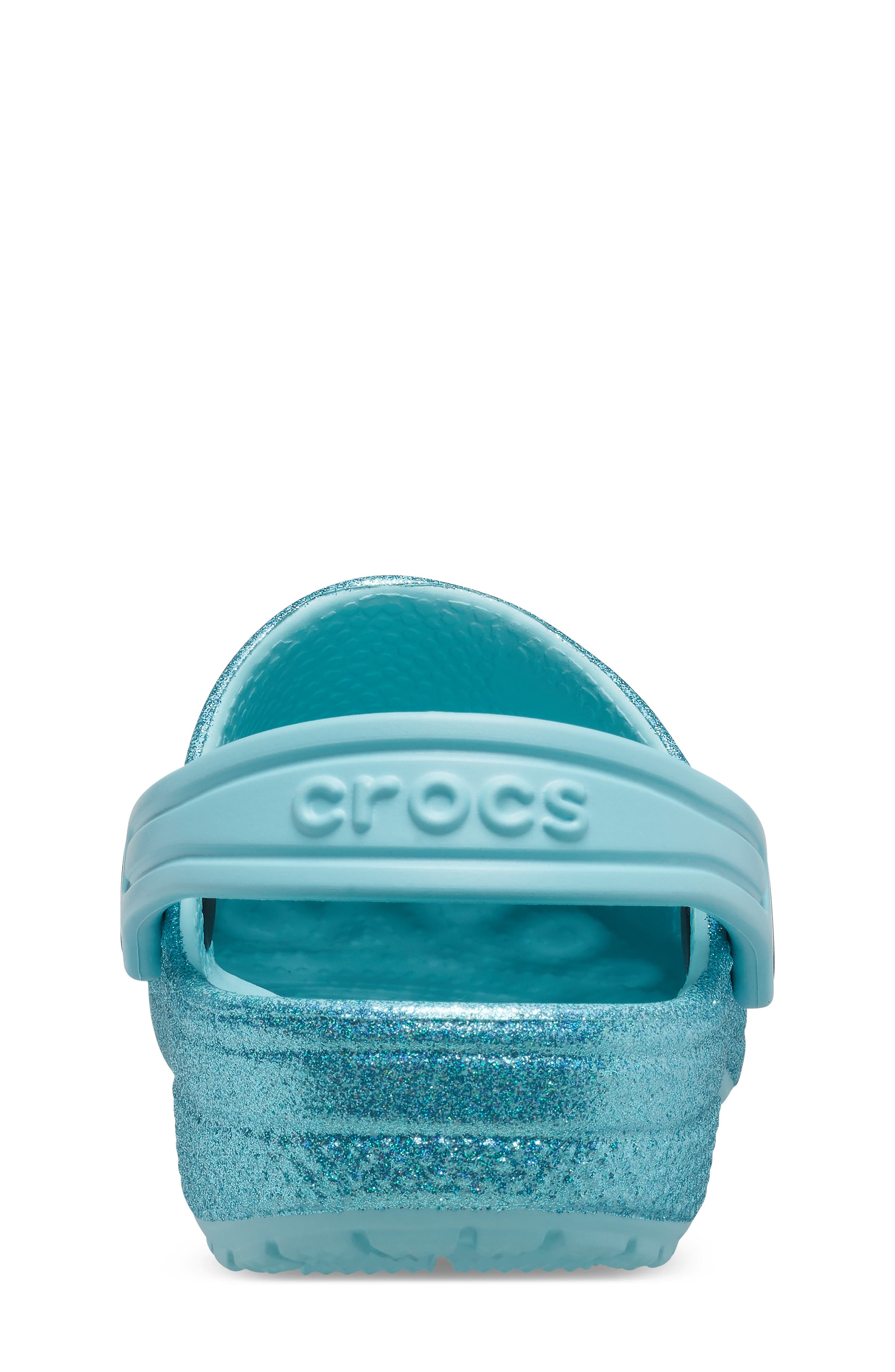 Kids' Classic Glitter Clog, Alternate, color, PURE WATER