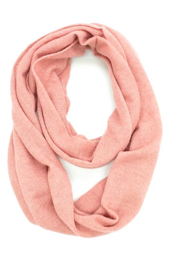 Portolano Plain Loop Scarf In Pink