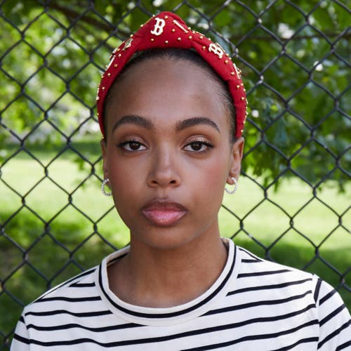Lele Sadoughi Mlb Boston Red Sox Embellished Headband In Red