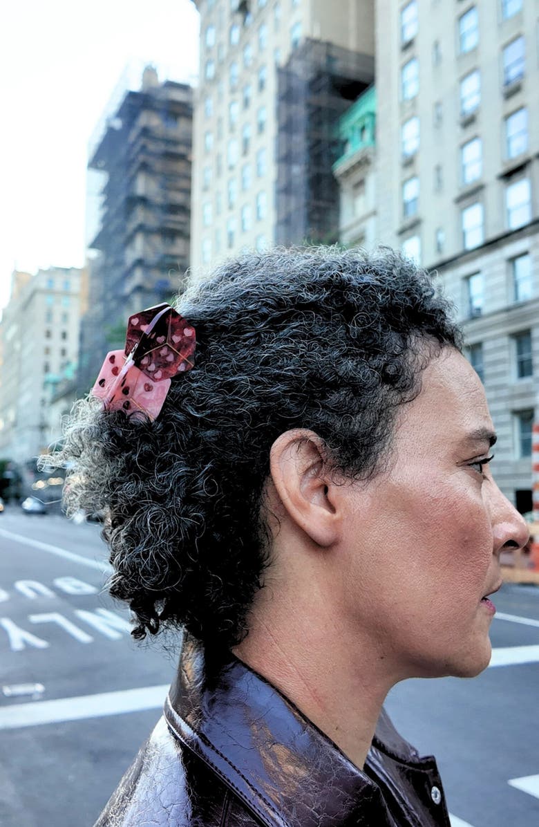 Solar Eclipse Hand Painted Lucky Dice Claw Clip, Alternate, color,