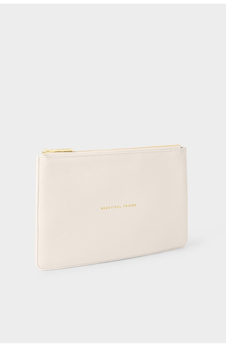 Katie Loxton Sentiment Pouch 'Beautiful Friend', Main, color, White