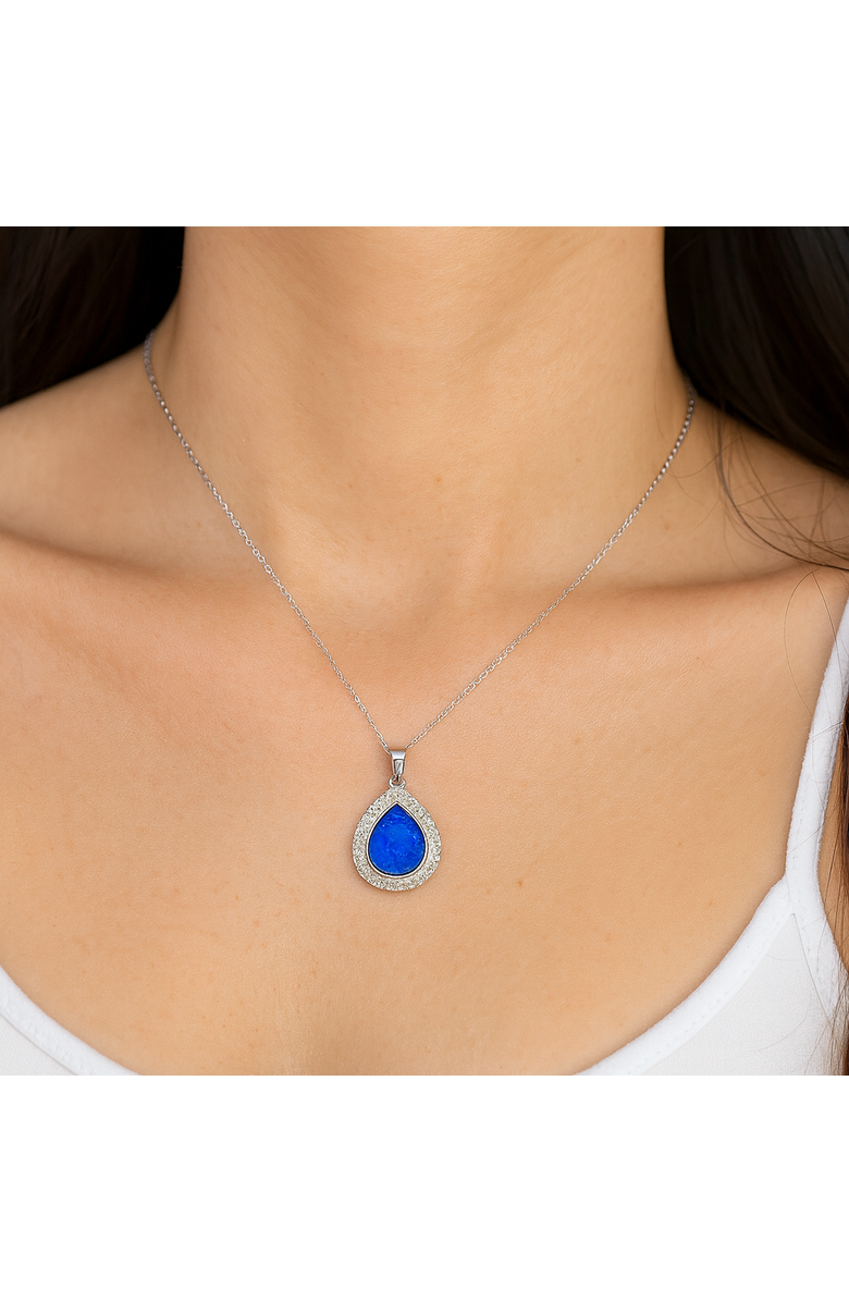 Donatello Gian Sterling Silver Blue Opal Necklace, Alternate, color, Blue