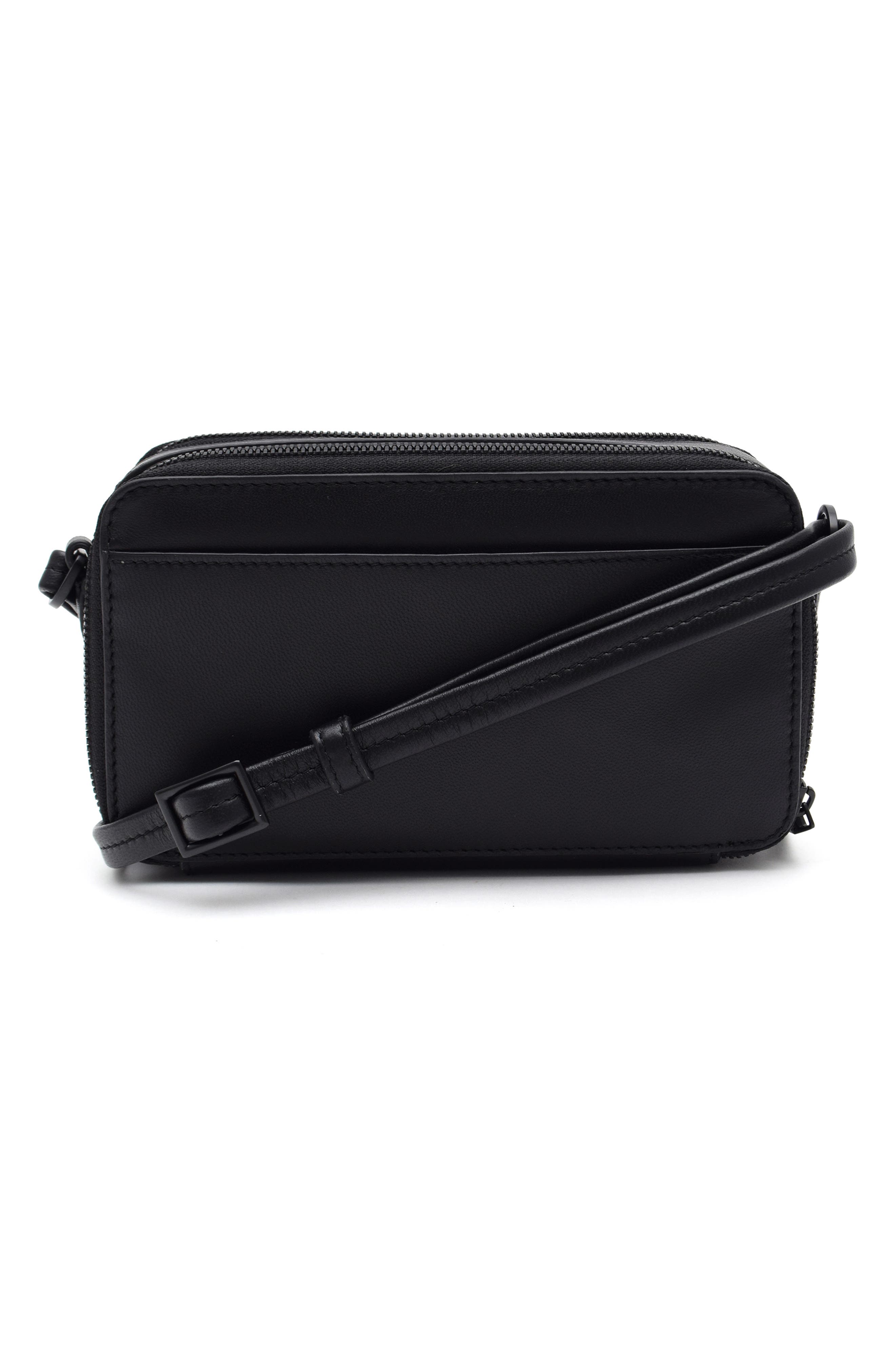 Thacker Riley Genuine Calf Hair Crossbody Bag, Alternate, color, Black/ Calf Hair