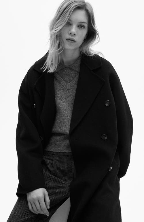 MANGO MANGO HANDMADE OVERSIZE WOOL BLEND COAT 