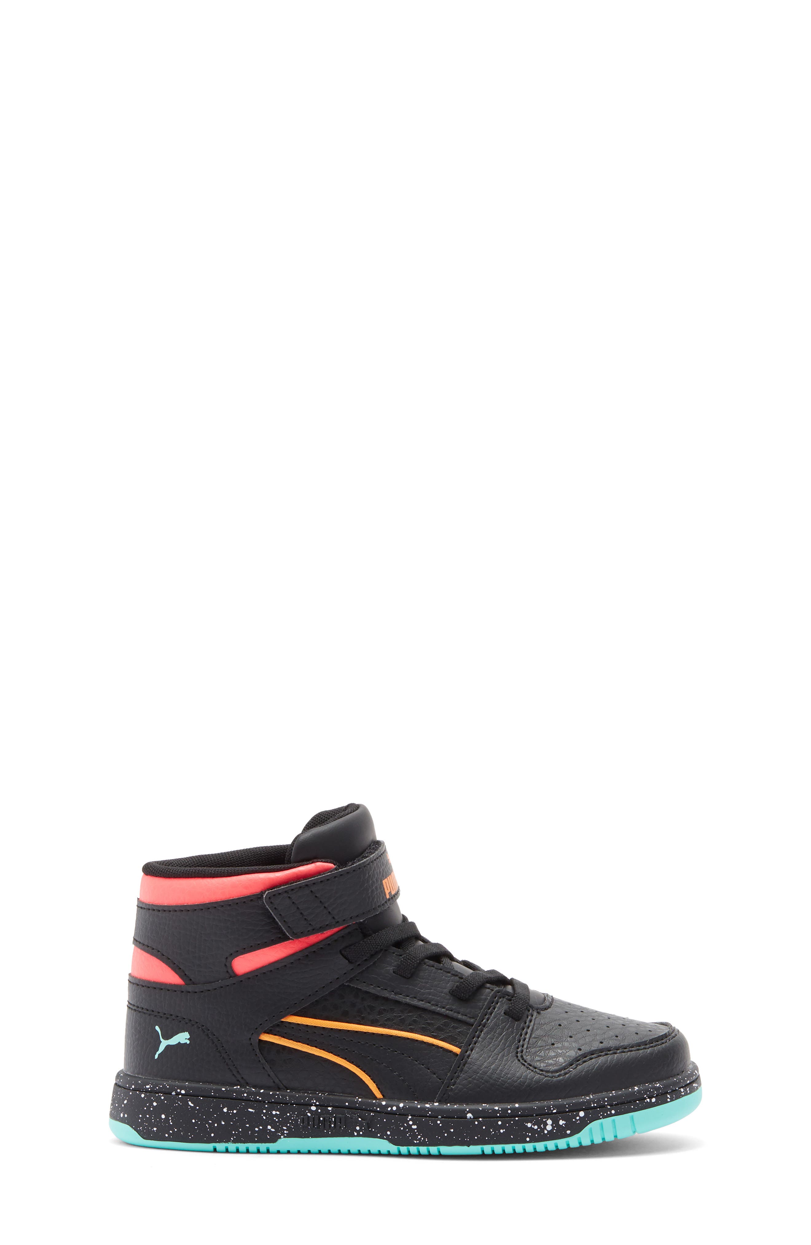 PUMA Kids' Rebound Layup High Top Sneaker, Alternate, color, Puma Black/ Rickie