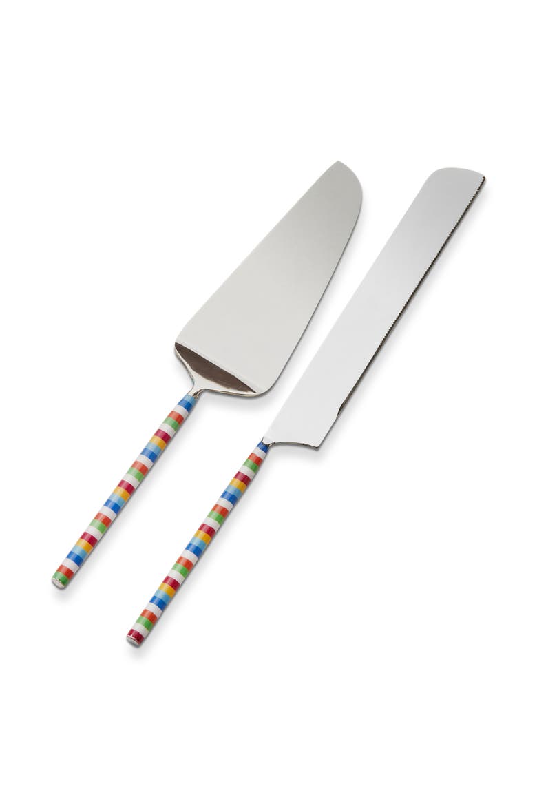 Celebration Dessert Server S/2 Multi Stainless Steel Everyday, Main, color, Silver