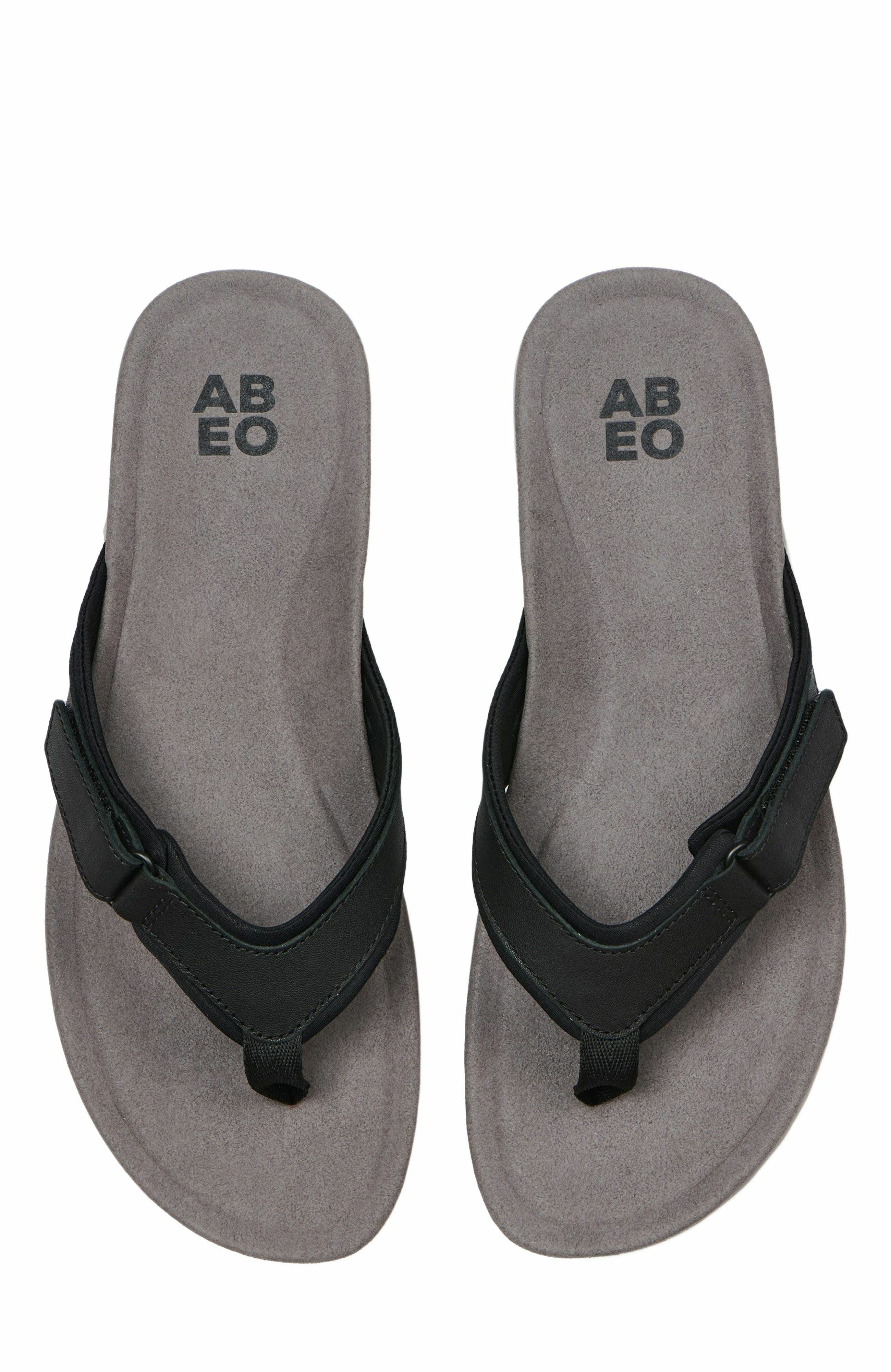 ABEO Oasis Sport Flip Flop, Alternate, color, Black - Regular