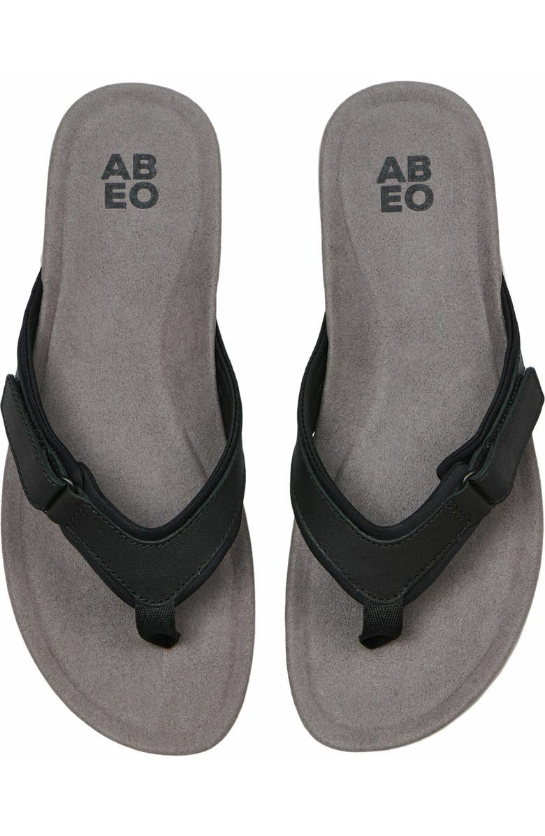 ABEO Oasis Sport Flip Flop, Alternate, color, Black - Regular