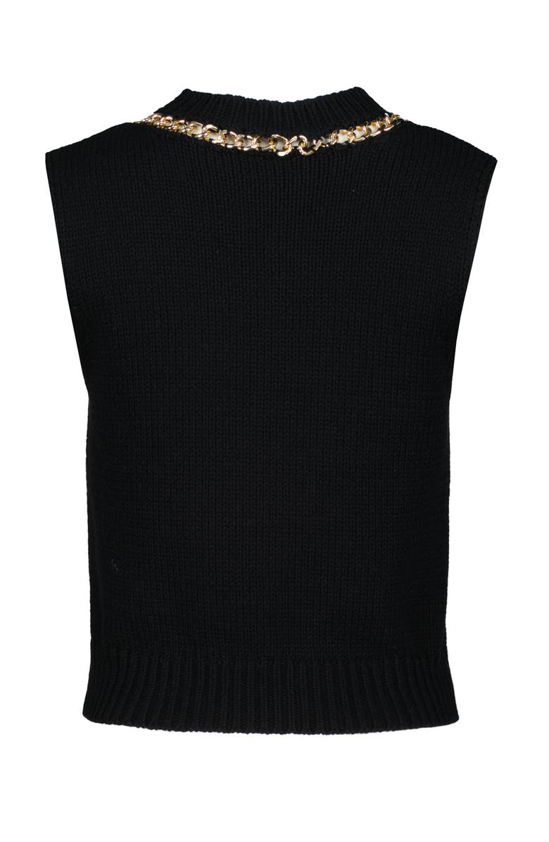 Bishop + Young Savoy Chain Detail Sweater Tank, Alternate, color, Black