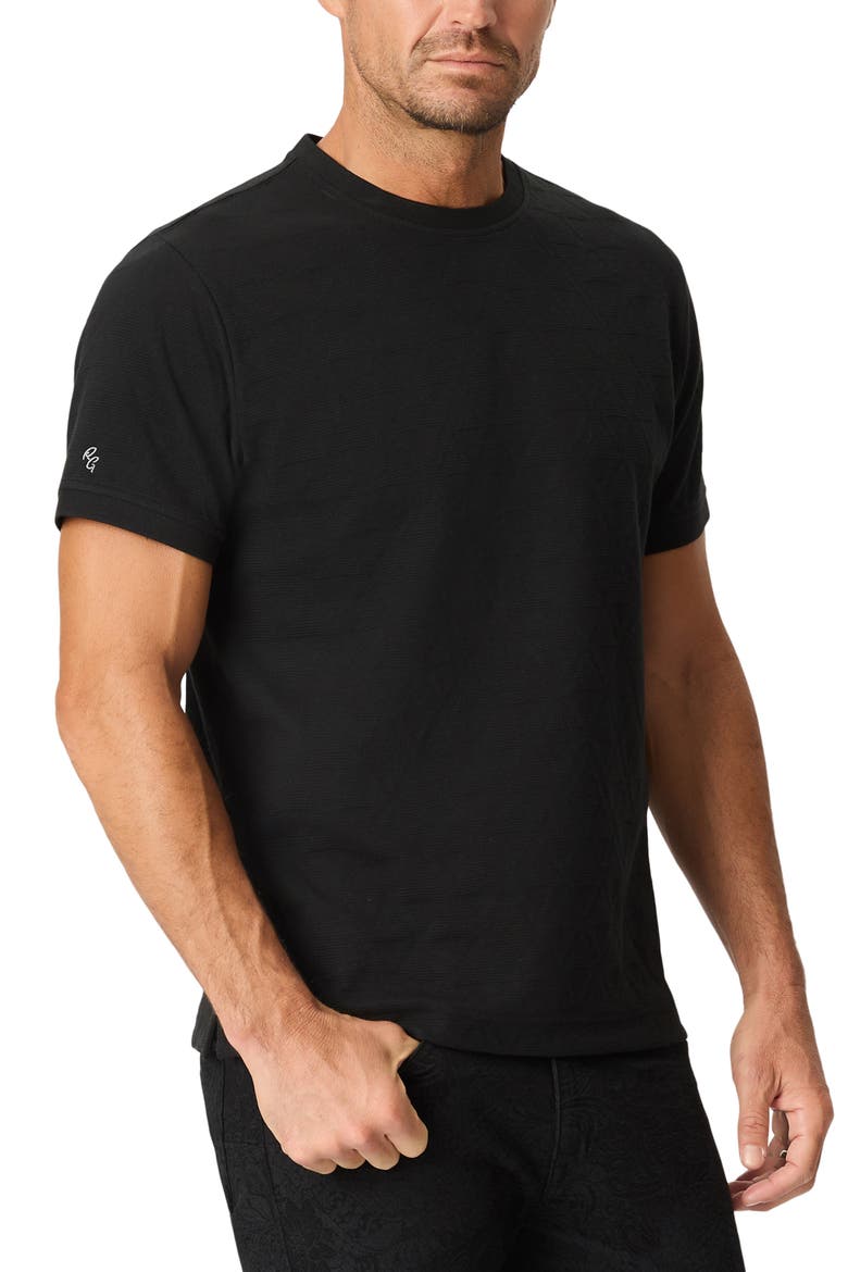 Baslow Geometric Cotton Blend T-Shirt, Alternate, color, BLACK