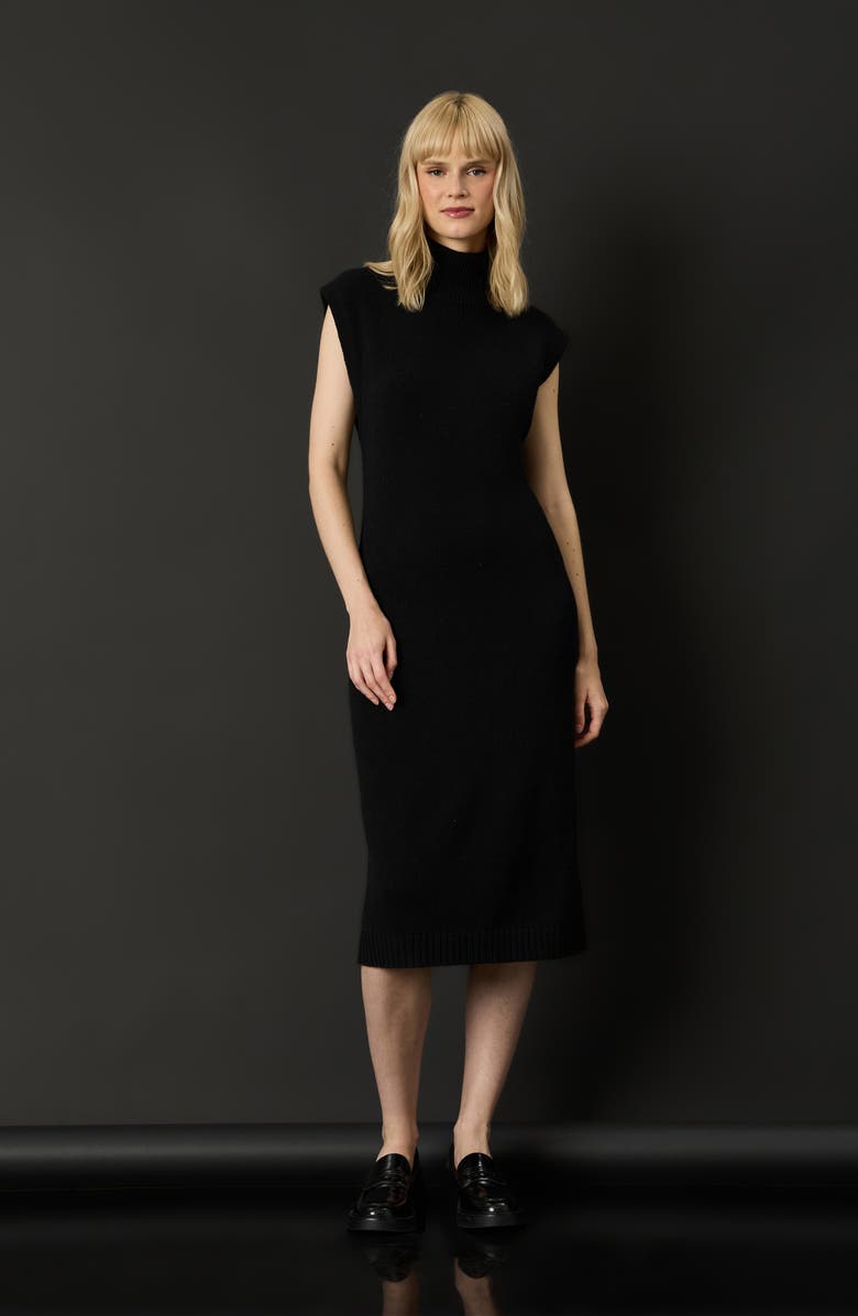 Luxely Cap Sleeve Turtleneck Sweater Dress, Alternate, color, 