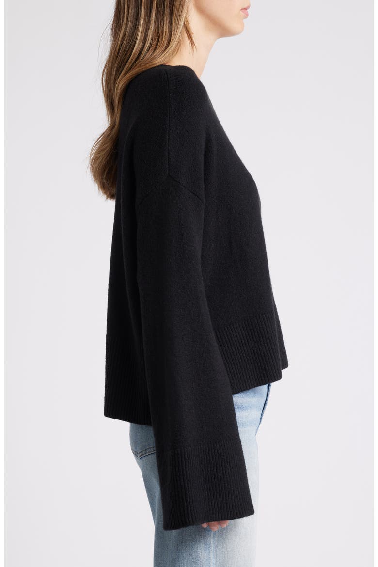 Step Hem Sweater, Alternate, color, BLACK