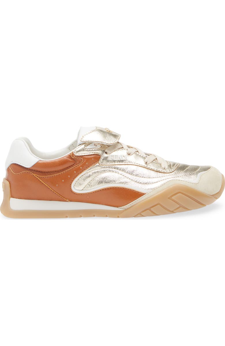 Fendi Pulse Sneaker, Alternate, color, Gold/Brown