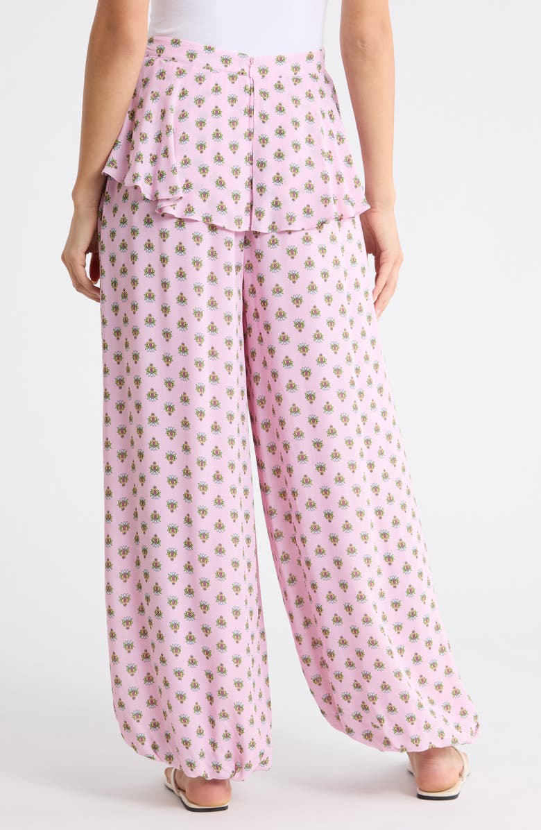 AFRM Graciela Crocus Scarf Print Balloon Pants, Alternate, color, Crocus Foulard