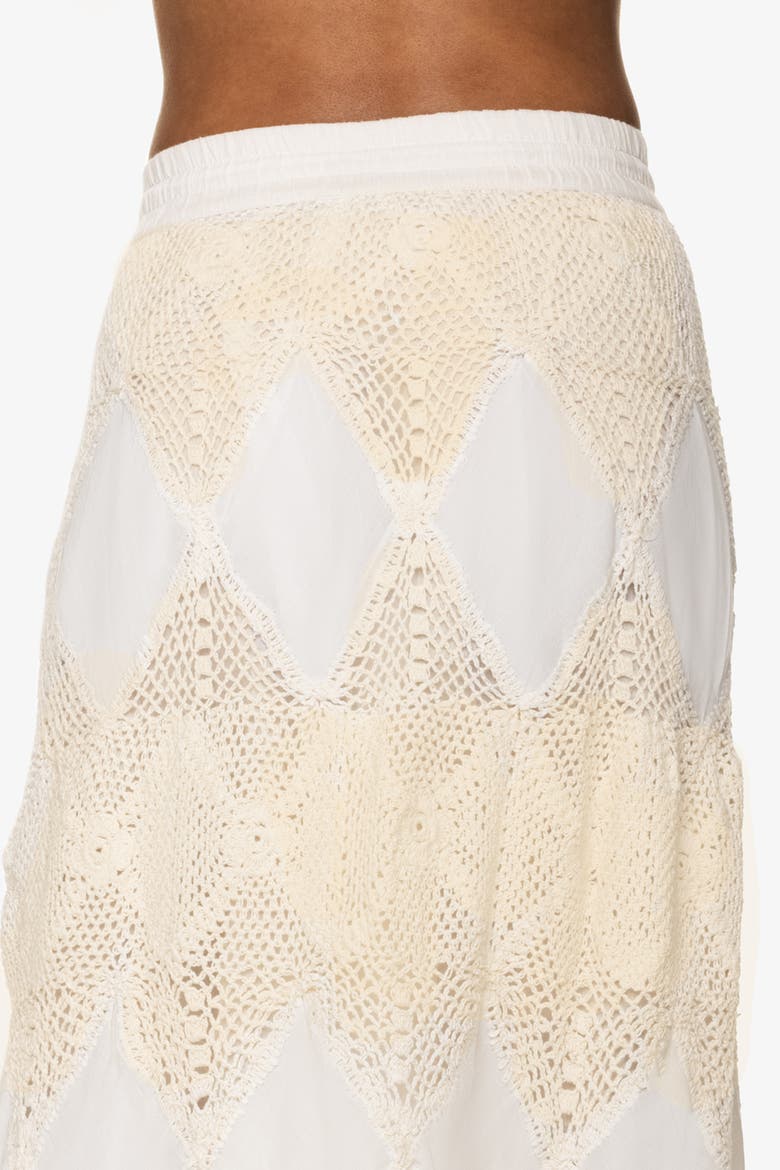Scallop Crochet Maxi Skirt/Bandeau Dress, Alternate, color, Ivory Crochet