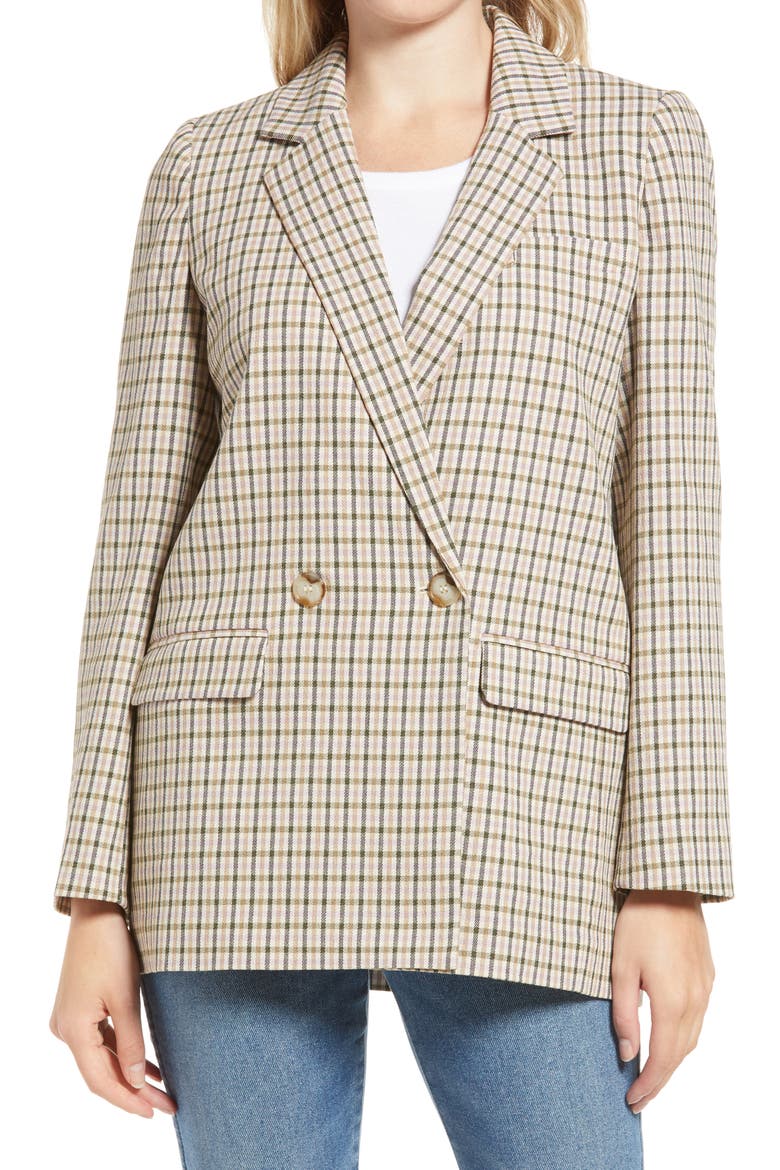 Albermarle Plaid Dorset Blazer, Alternate, color, VIBRANT LILAC