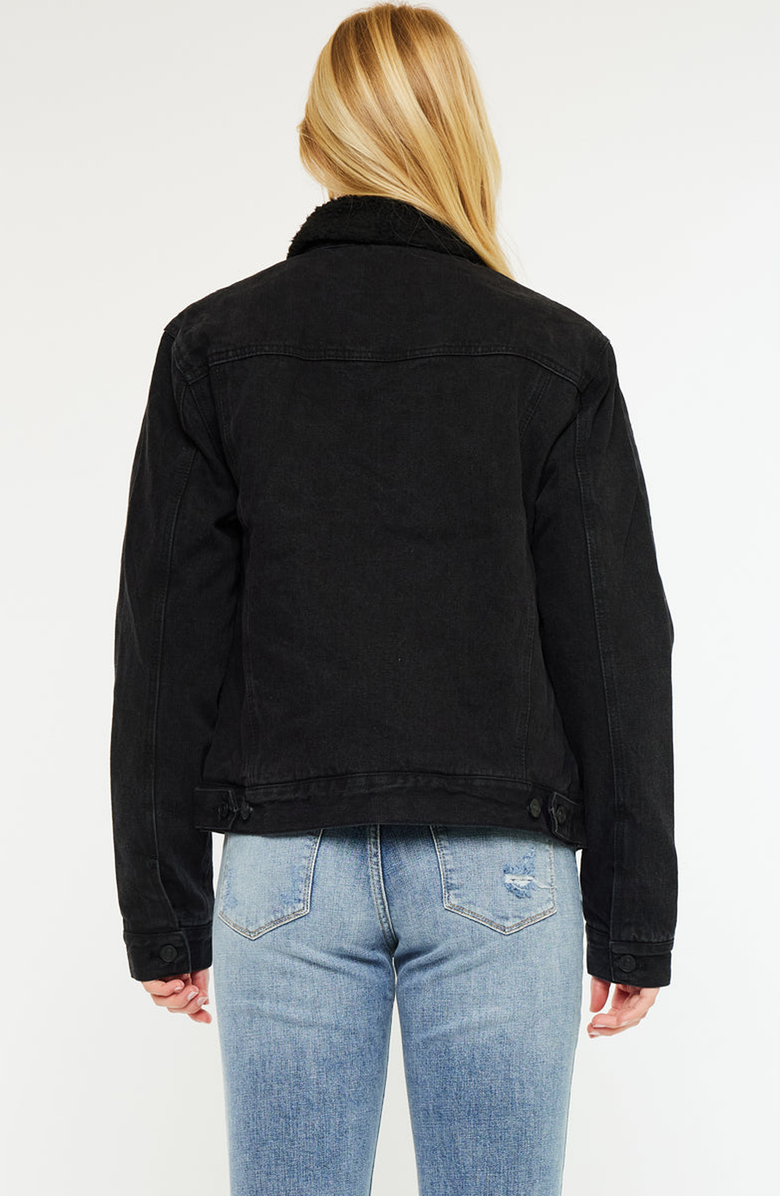 KanCan Sonny Trucker Jacket, Alternate, color, Black