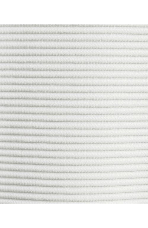 Lands' End Ribbed Knot Front One Piece Swimsuit In White Ottoman