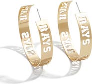 WEAR by Erin Andrews x Baublebar Tampa Bay Rays Large Cutout Hoop Earrings