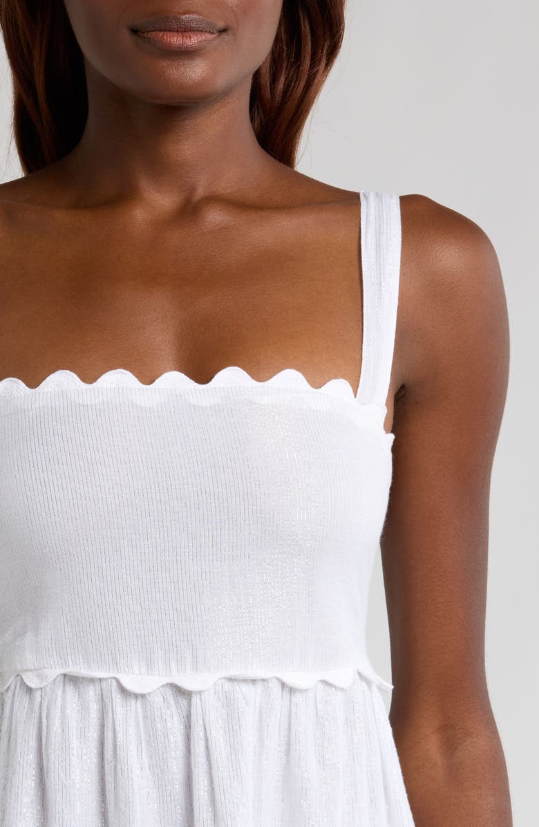 PQ SWIM Emery Shimmer Cover-Up Midi Dress, Alternate, color, White