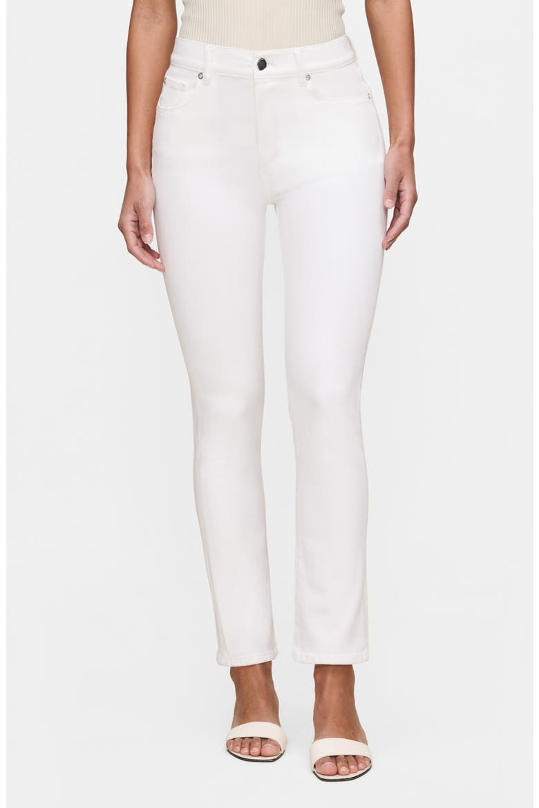 Mara Straight Instasculpt™ Mid Rise Jeans, Main, color, WHITE