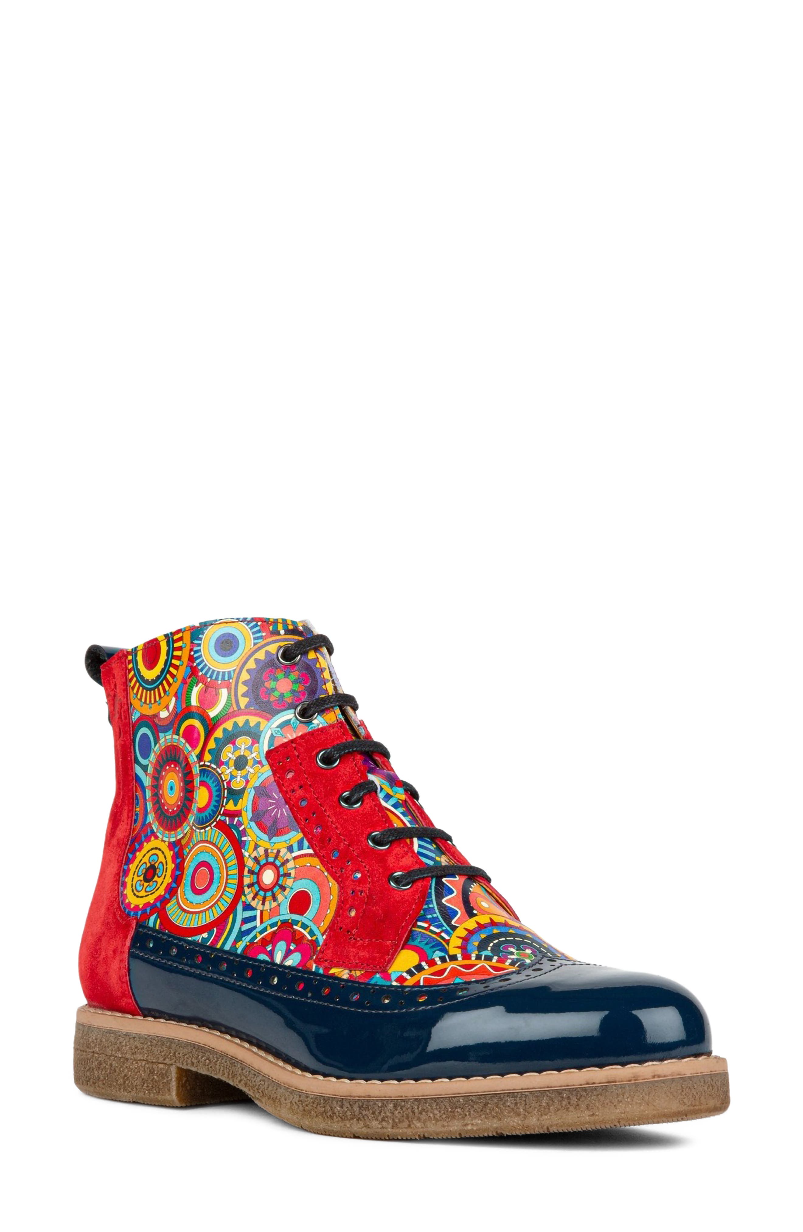 Hatter Boot, Main, color, BLUE/ RED