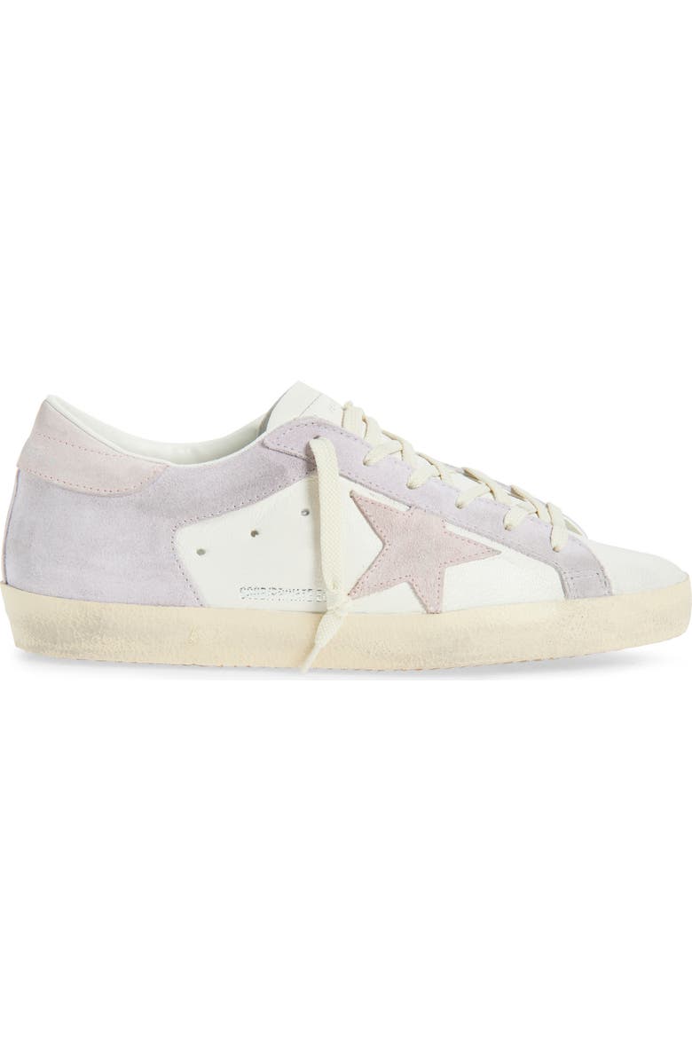 Golden Goose Super-Star Low Top Sneaker, Alternate, color, White/ Lilac/ Light Rose