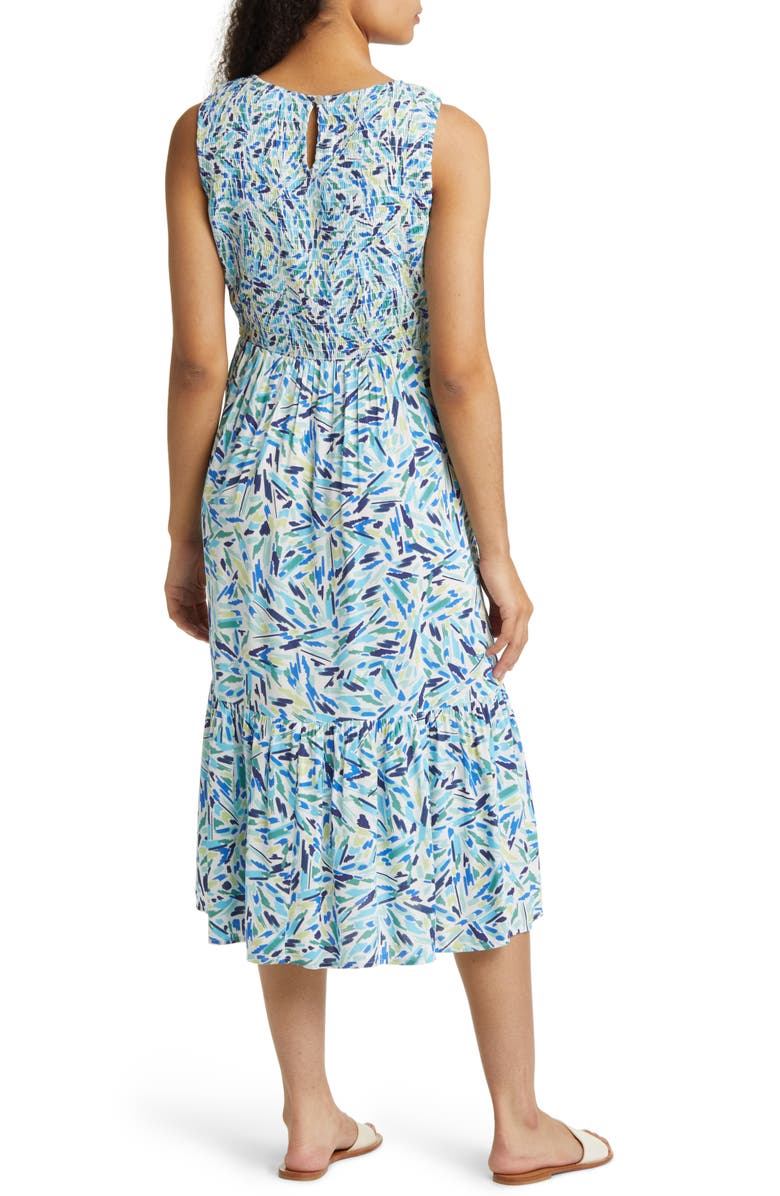 beachlunchlounge Print Sleeveless Midi Dress, Alternate, color, 