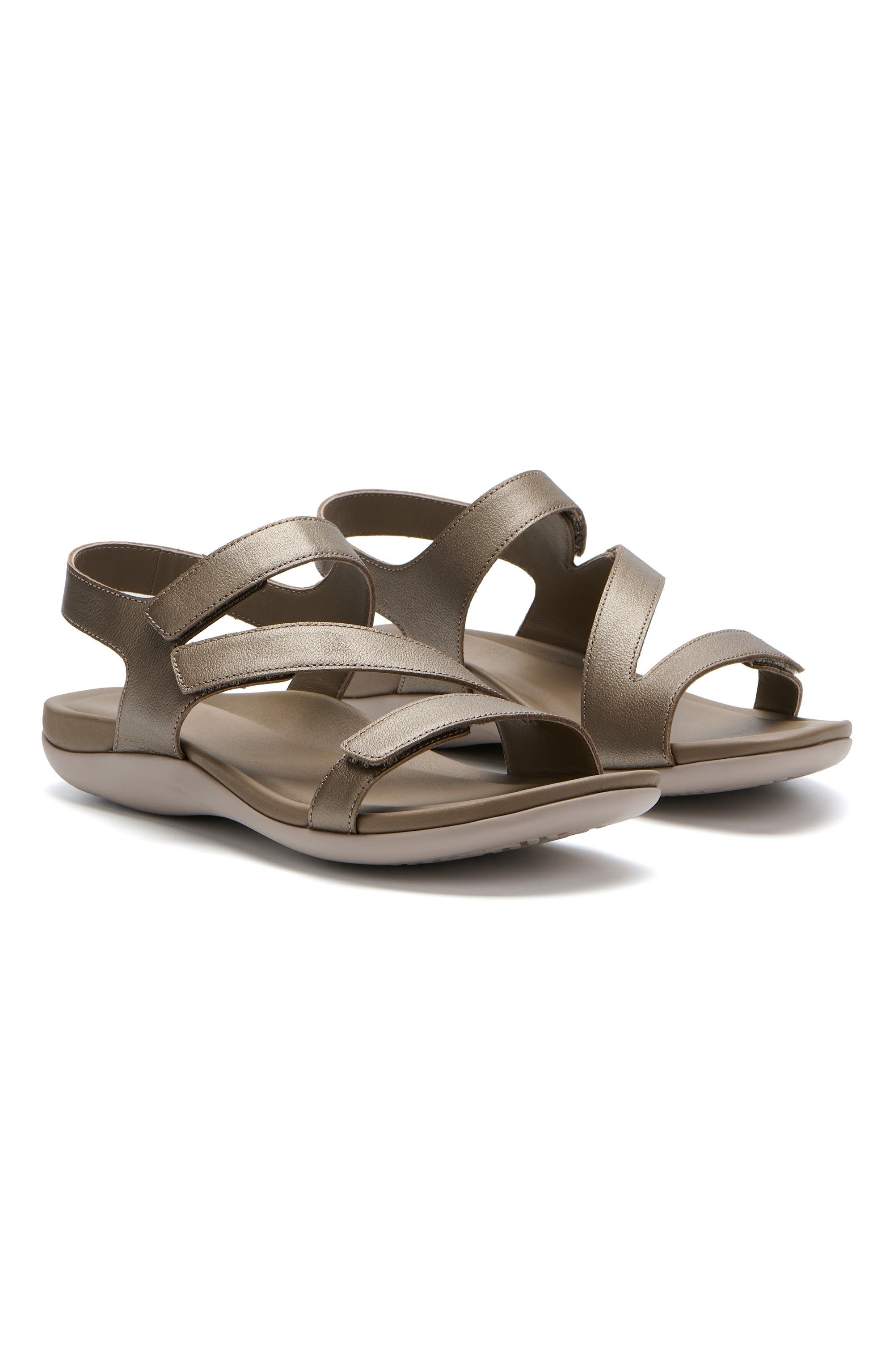 Oasis Sandal, Alternate, color, Fossil Metallic