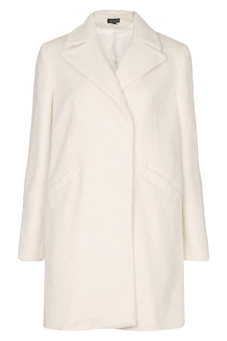 'Molly' Double Breasted Swing Coat, Alternate, color, WHITE
