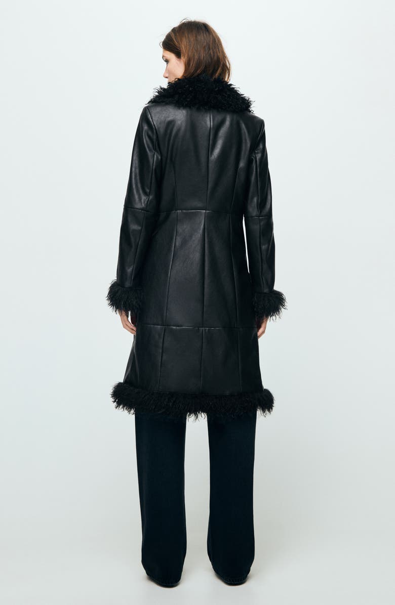 MANGO Faux Shearling Coat, Alternate, color, 